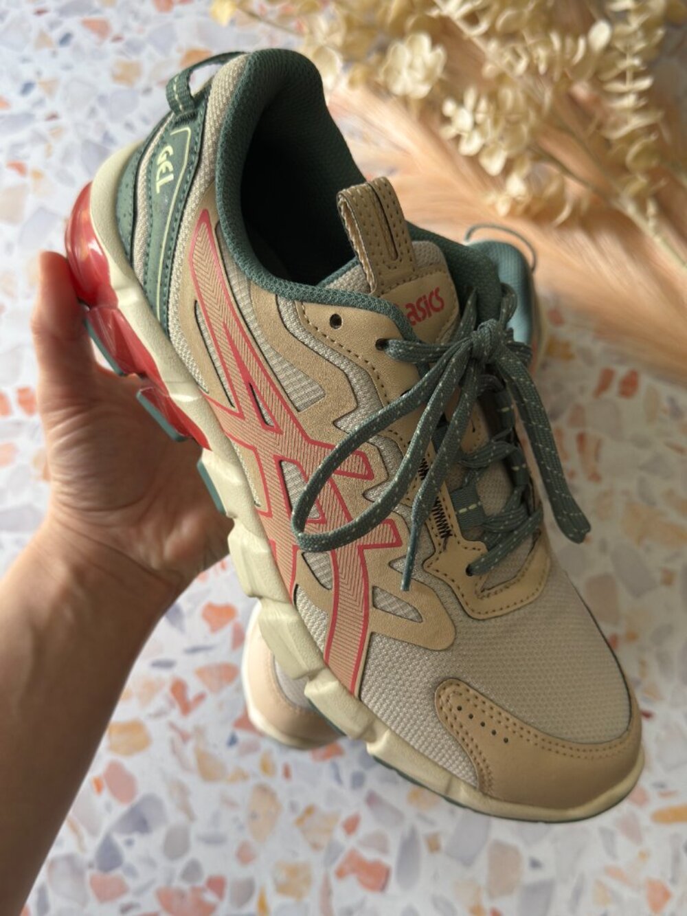 ASICS | GEL-Quantum 180 Running Shoes | Sand & Coral | Women's 7.5 - Picture 3 of 5